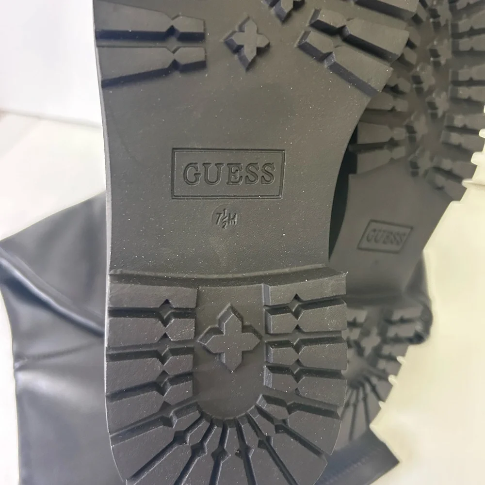 🖤”Guess” NIB Black “Jellio” Over the Knee Lug Chunky Sole Boots Size 7.5